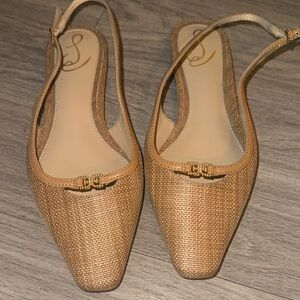 Sam Edelman Elegant Tan Slingback Flats